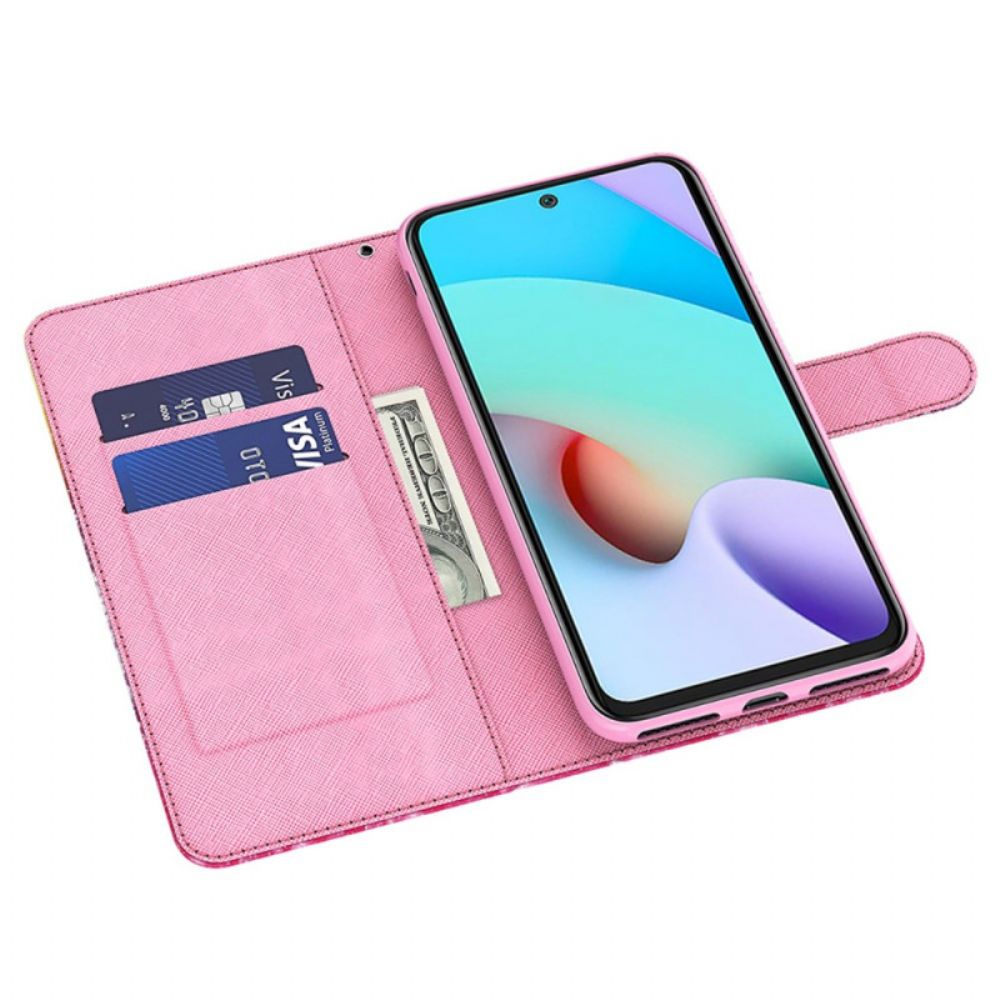 Leren Hoesje Voor Xiaomi Redmi Note 13 5g Strapless Impatiens