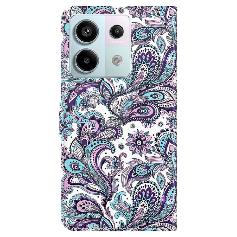 Leren Hoesje Voor Xiaomi Redmi Note 13 5g Strapless Impatiens