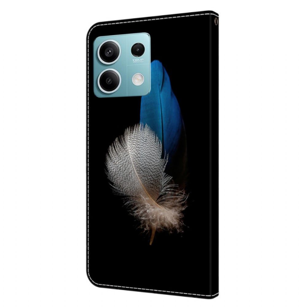 Leren Hoesje Voor Xiaomi Redmi Note 13 5g Twee Veren