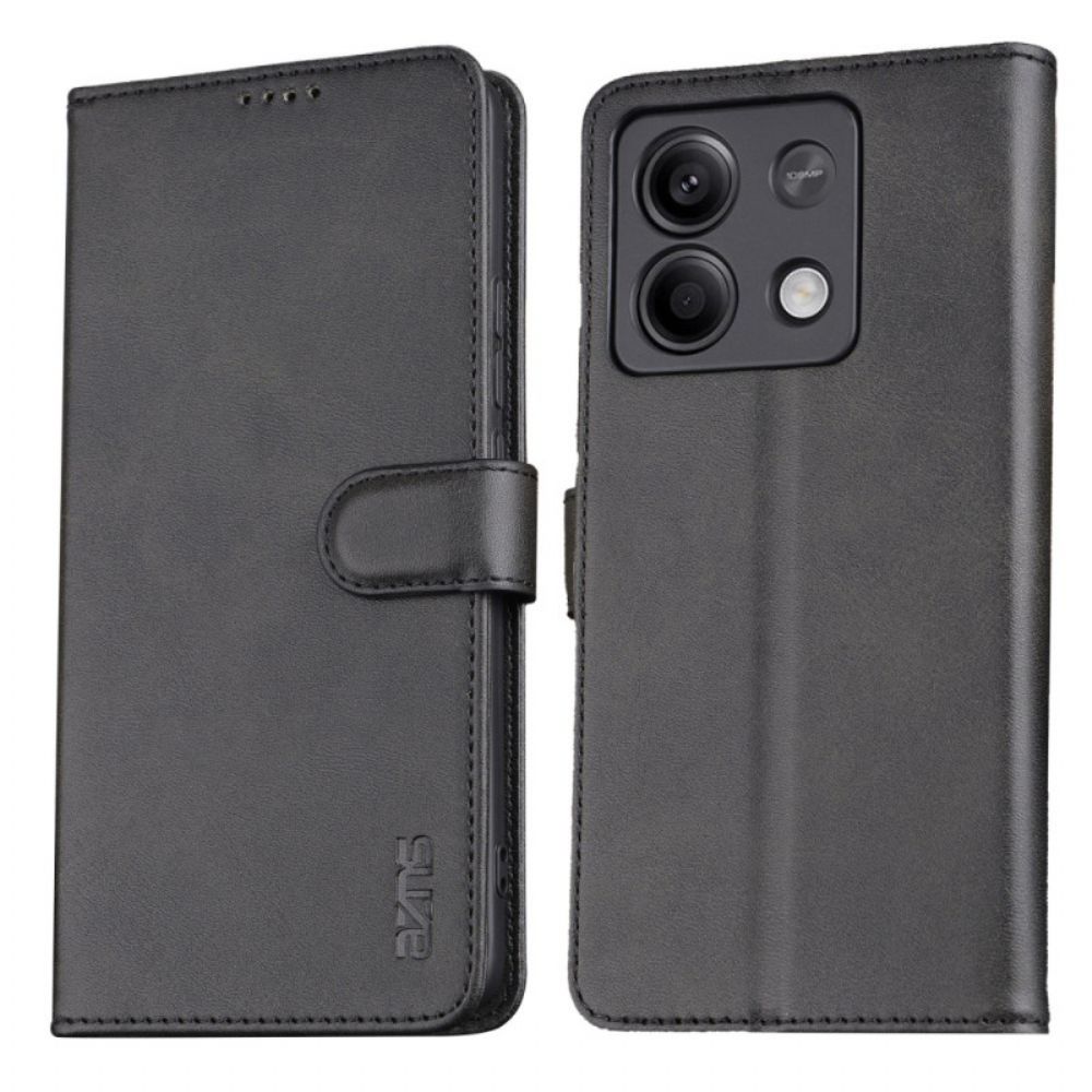 Leren Hoesje Xiaomi Redmi Note 13 5g Azns Ledereffect Bescherming Hoesje