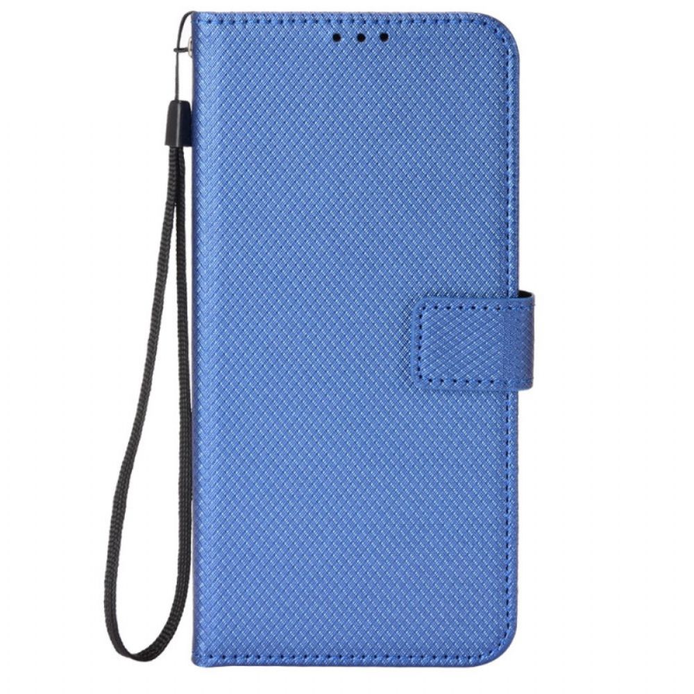 Leren Hoesje Xiaomi Redmi Note 13 5g Gestippelde Band Bescherming Hoesje