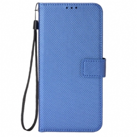 Leren Hoesje Xiaomi Redmi Note 13 5g Gestippelde Band Bescherming Hoesje