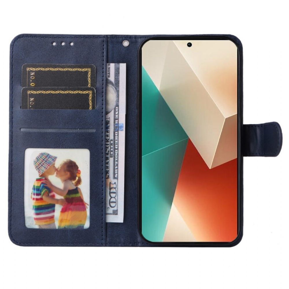 Leren Hoesje Xiaomi Redmi Note 13 5g Hoogwaardige Band Bescherming Hoesje