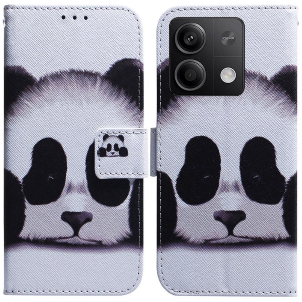 Leren Hoesje Xiaomi Redmi Note 13 5g Panda Bescherming Hoesje