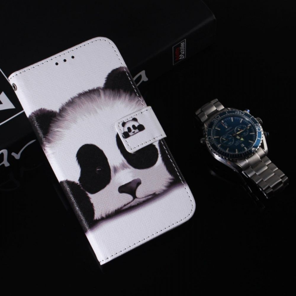 Leren Hoesje Xiaomi Redmi Note 13 5g Panda Bescherming Hoesje