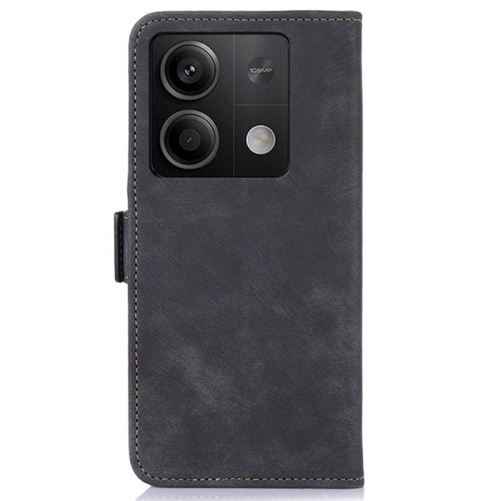 Leren Hoesje Xiaomi Redmi Note 13 5g Retro Abeel Bescherming Hoesje