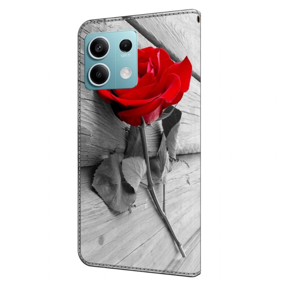 Leren Hoesje Xiaomi Redmi Note 13 5g Roze Bescherming Hoesje