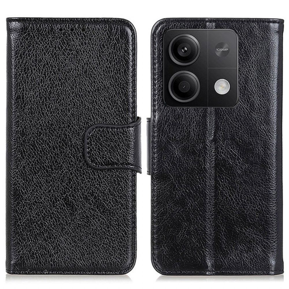 Leren Hoesje Xiaomi Redmi Note 13 5g Splitleer Met Nappatextuur Bescherming Hoesje