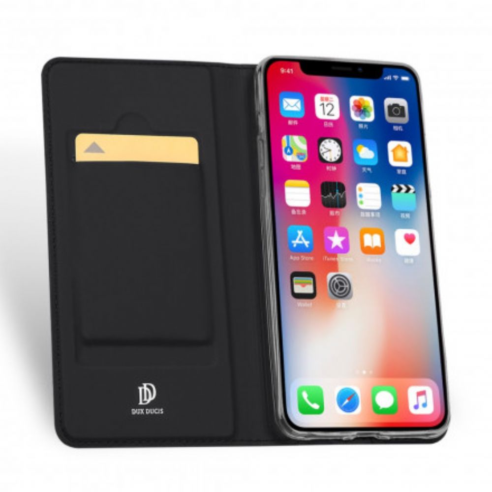 Bescherming Hoesje voor iPhone XS Max Folio-hoesje Eerste Klas Serie