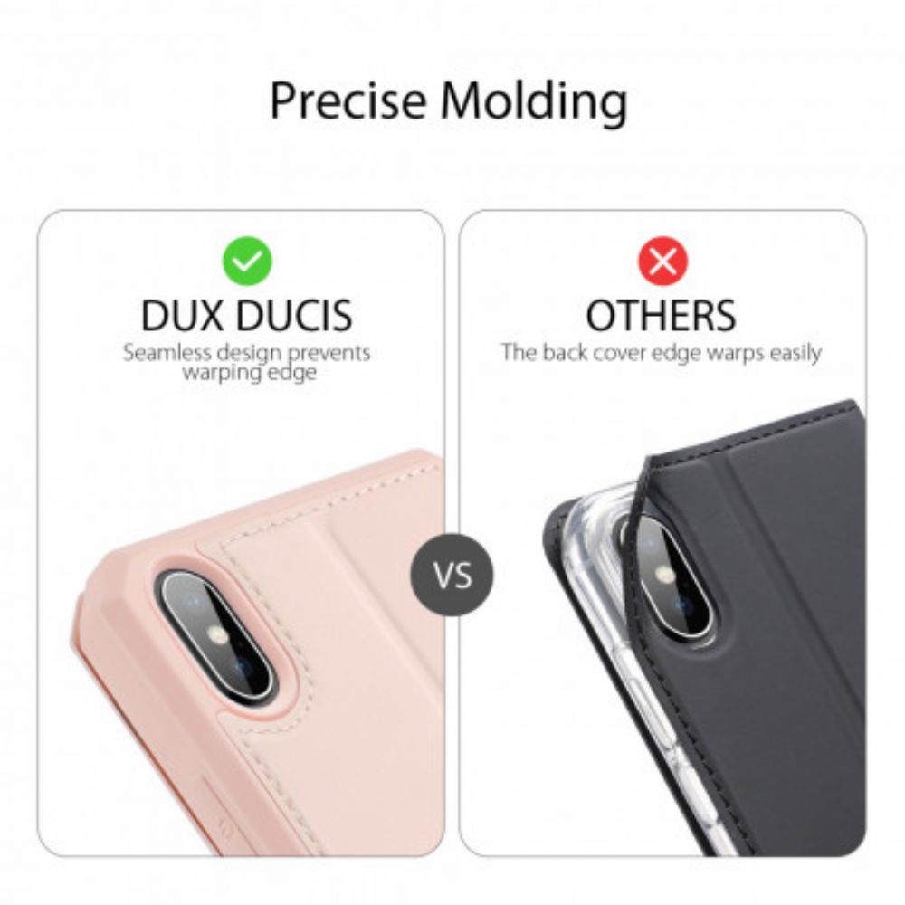 Bescherming Hoesje voor iPhone XS Max Folio-hoesje Skin X-serie Dux Ducis