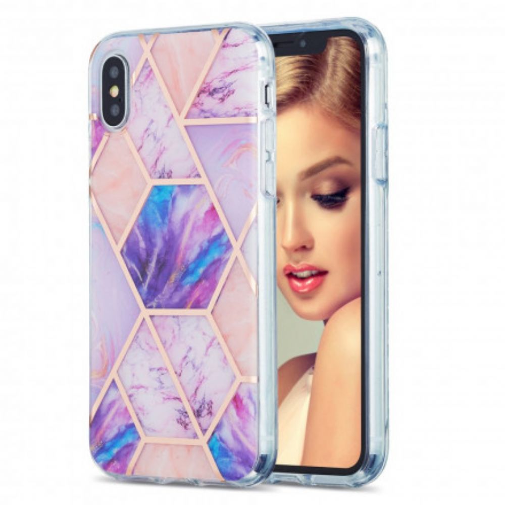 Hoesje voor iPhone XS Max Marmeren Ontwerp