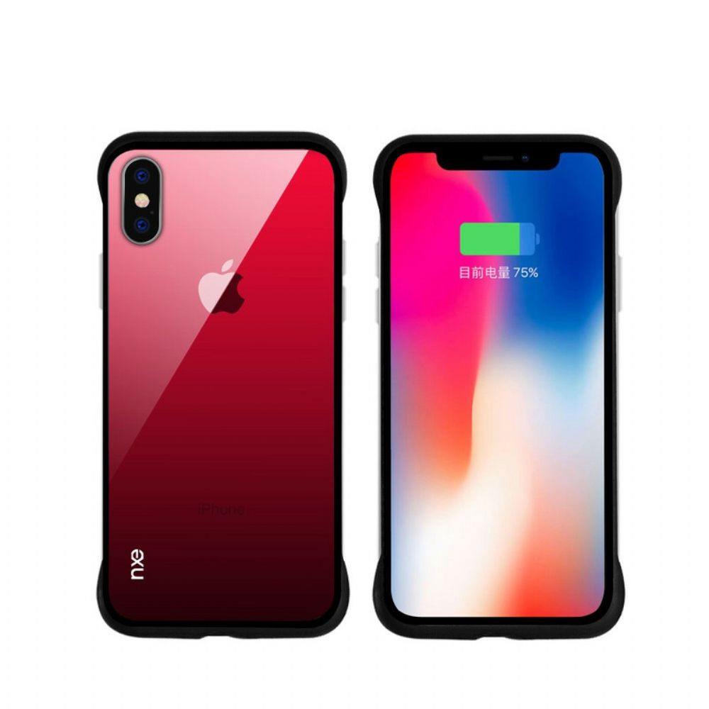 Hoesje voor iPhone XS Max Nxe Gehard Glas Kleuren