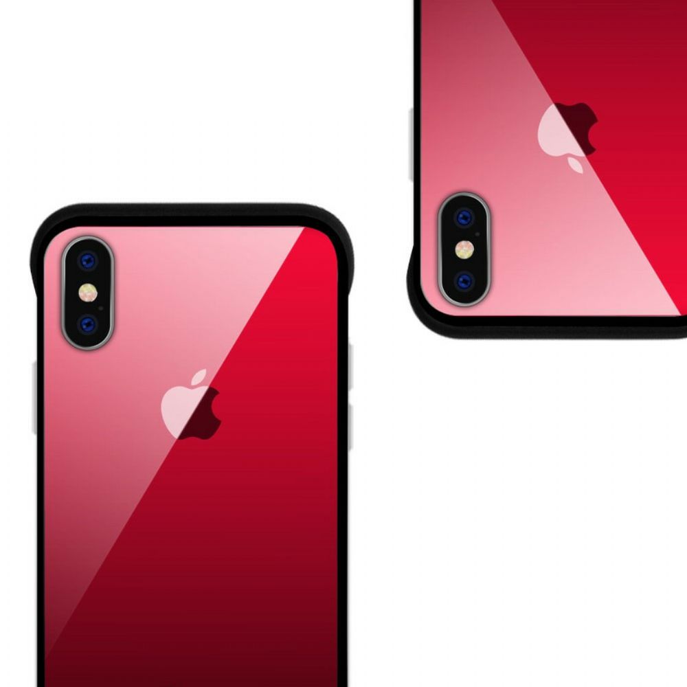 Hoesje voor iPhone XS Max Nxe Gehard Glas Kleuren