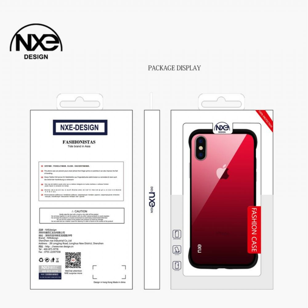 Hoesje voor iPhone XS Max Nxe Gehard Glas Kleuren