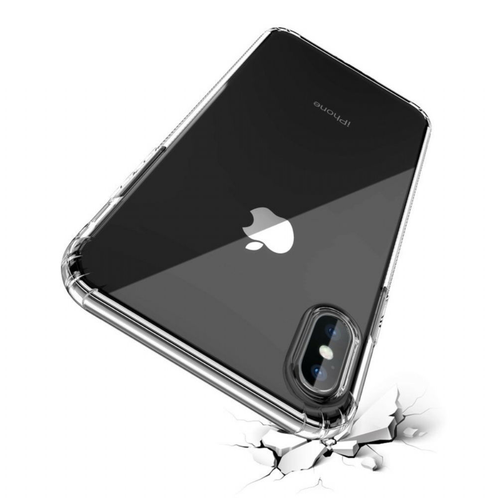 Hoesje voor iPhone XS Max Transparante Leeu Beschermende Kussens