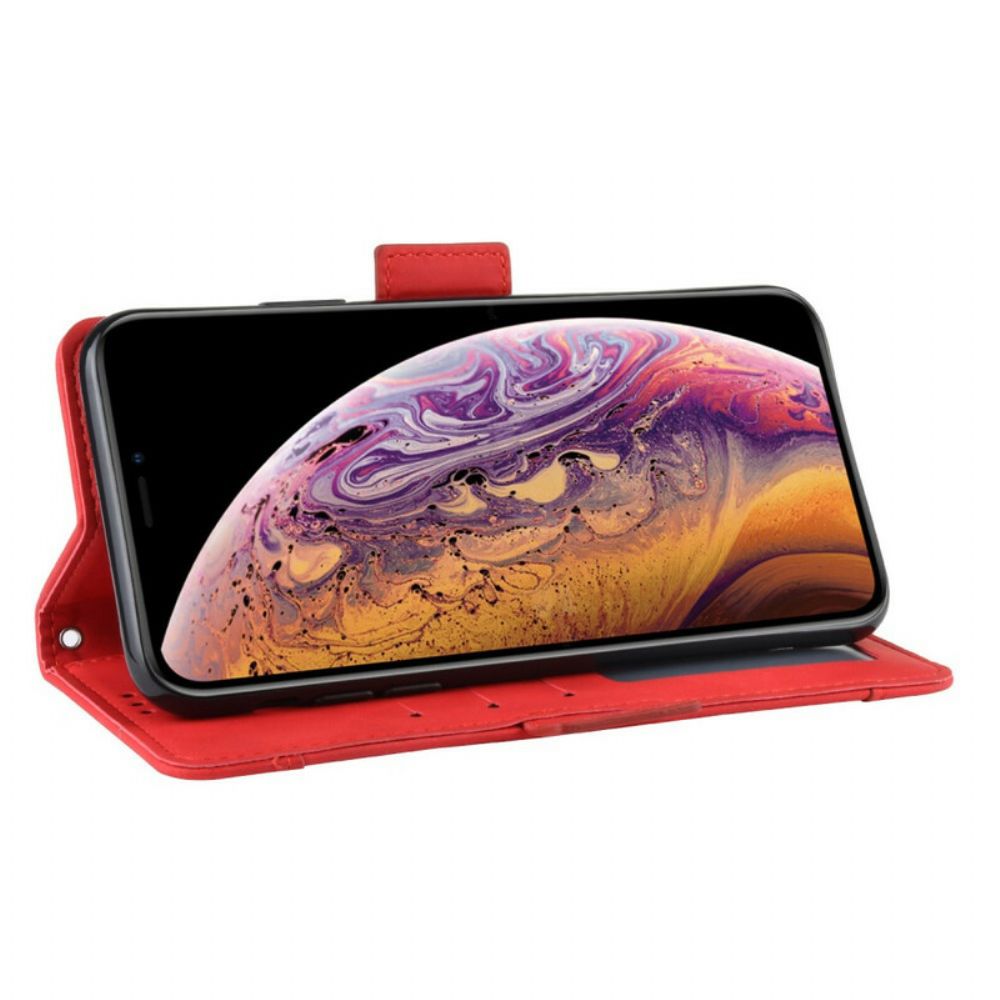 Leren Hoesje voor iPhone XS Max Eerste Klas Multi-kaart