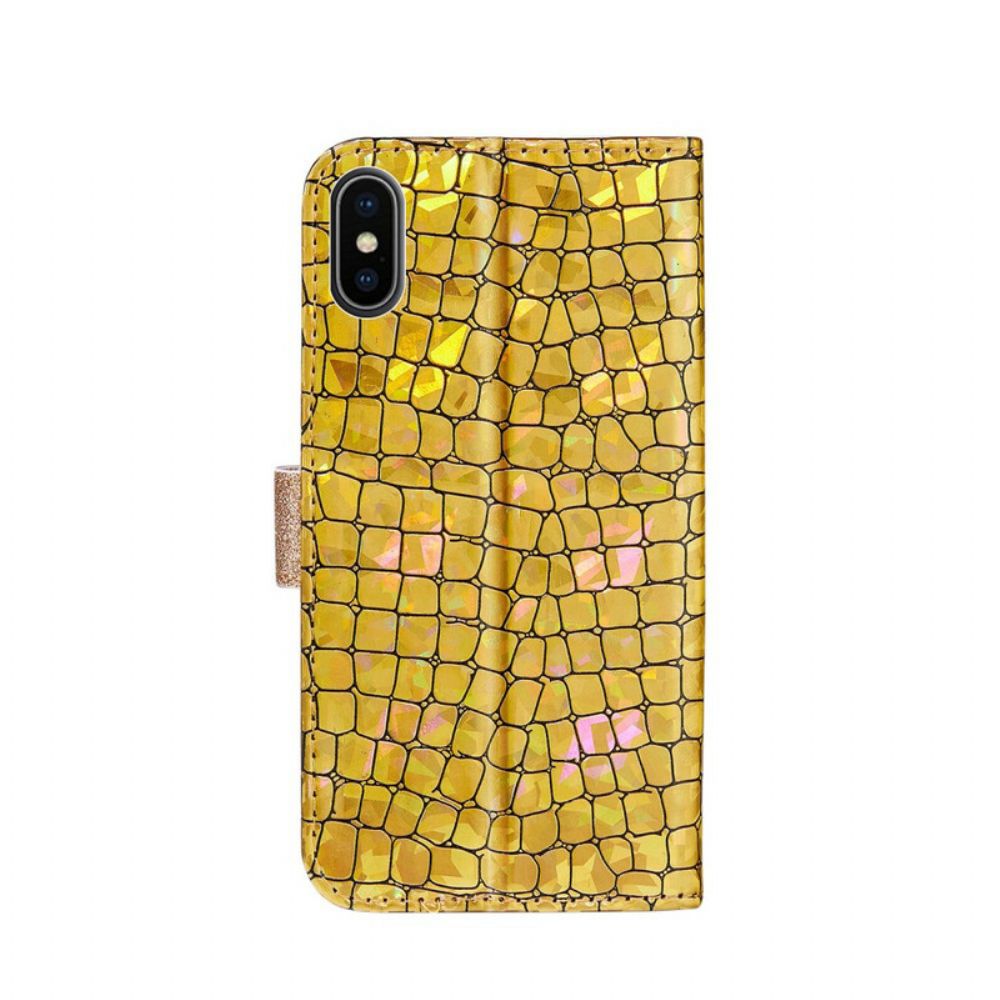 Leren Hoesje voor iPhone XS Max Kroondiamanten