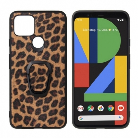 Hoesje voor Google Pixel 5 Luipaardstijl Ringsteun