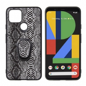 Hoesje voor Google Pixel 5 Ringbeugel In Slangstijl