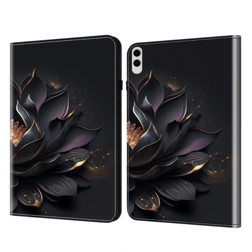 Cover Voor Samsung Galaxy Tab S9 Plus Paarse Lotus