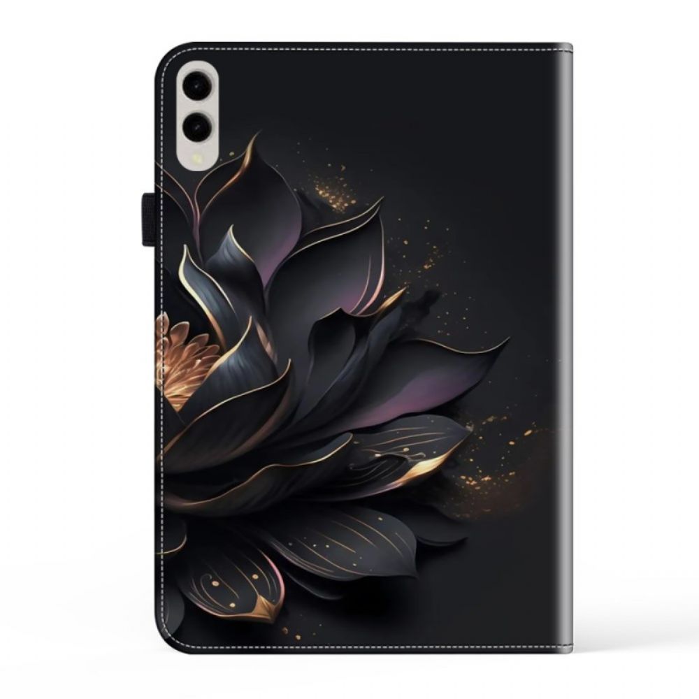 Cover Voor Samsung Galaxy Tab S9 Plus Paarse Lotus