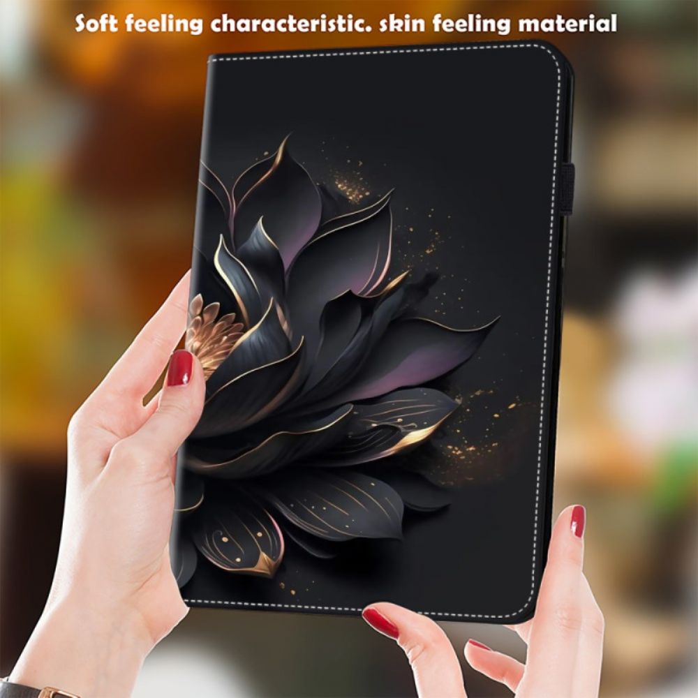 Cover Voor Samsung Galaxy Tab S9 Plus Paarse Lotus