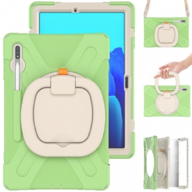 Hoesje Voor Samsung Galaxy Tab S9 Plus Draaibare Steun Met Riem