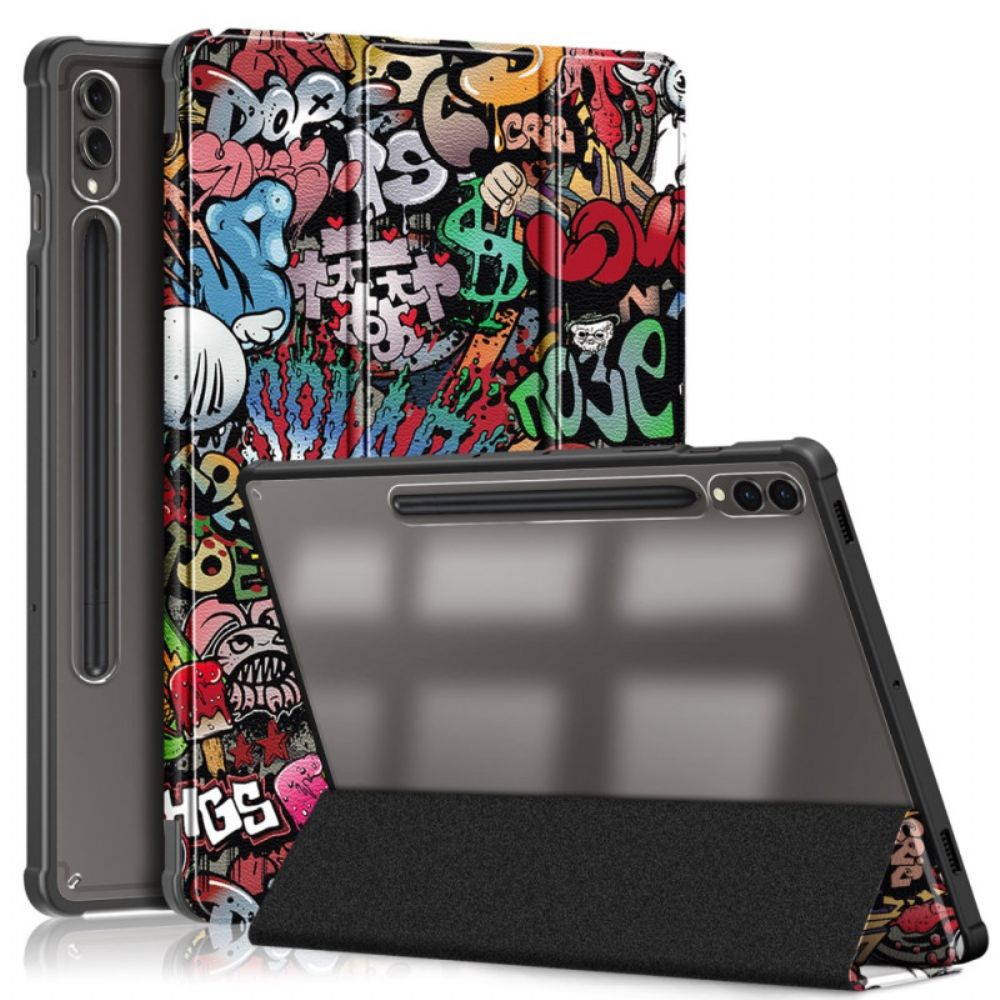 Samsung Galaxy Tab S9 Plus Transparante Graffiti Achterkant