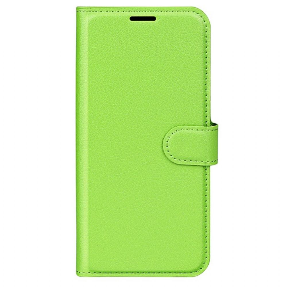 Folio-hoesje voor Huawei P60 Pro Litchi-leereffect