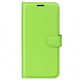 Folio-hoesje voor Huawei P60 Pro Litchi-leereffect