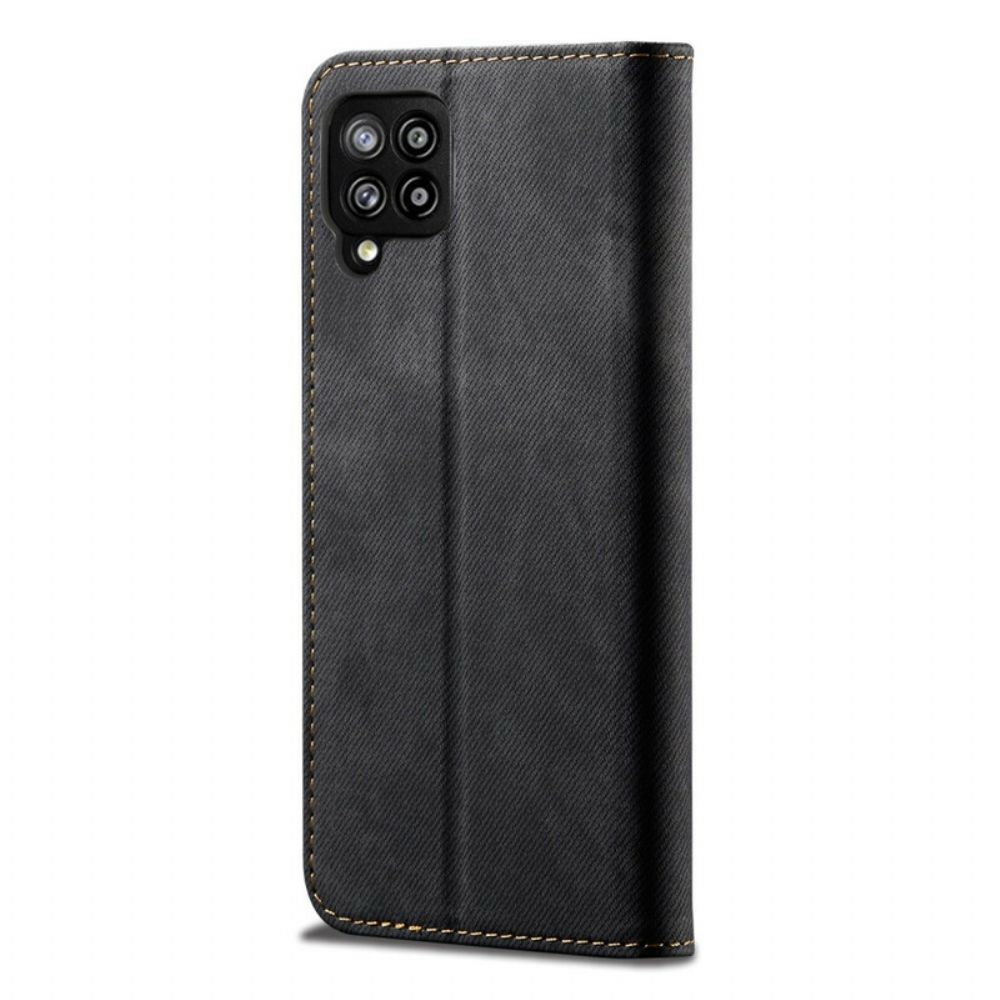 Bescherming Hoesje voor Samsung Galaxy A42 5G Folio-hoesje Denim Stof