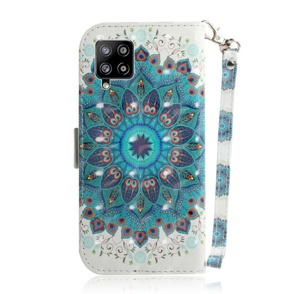 Folio-hoesje voor Samsung Galaxy A42 5G Met Ketting Meesterlijke Mandala Met Bandjes