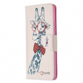 Folio-hoesje voor Samsung Galaxy A42 5G Nerdy Giraf