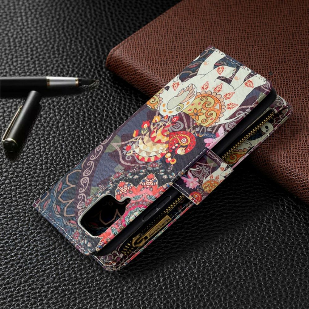 Folio-hoesje voor Samsung Galaxy A42 5G Olifantenzak Met Rits