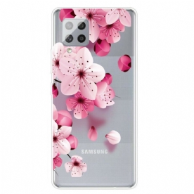 Hoesje voor Samsung Galaxy A42 5G Kleine Roze Bloemen