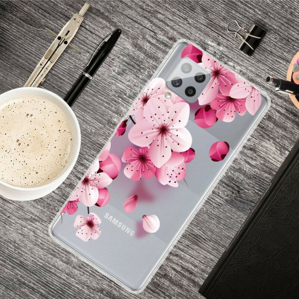 Hoesje voor Samsung Galaxy A42 5G Kleine Roze Bloemen