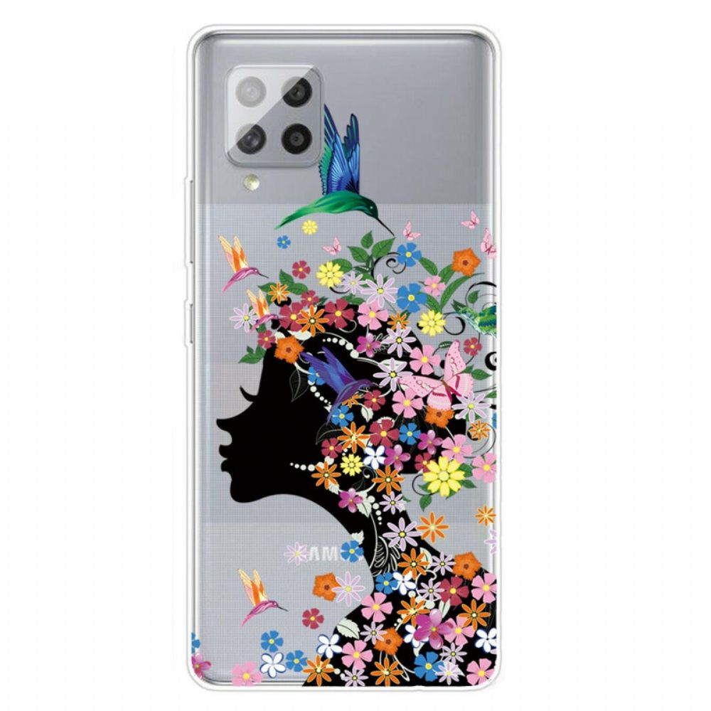 Hoesje voor Samsung Galaxy A42 5G Mooi Bloemhoofd