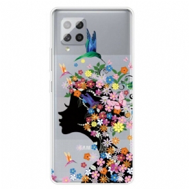 Hoesje voor Samsung Galaxy A42 5G Mooi Bloemhoofd