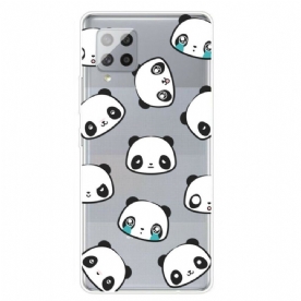 Hoesje voor Samsung Galaxy A42 5G Transparante Sentimentele Panda's