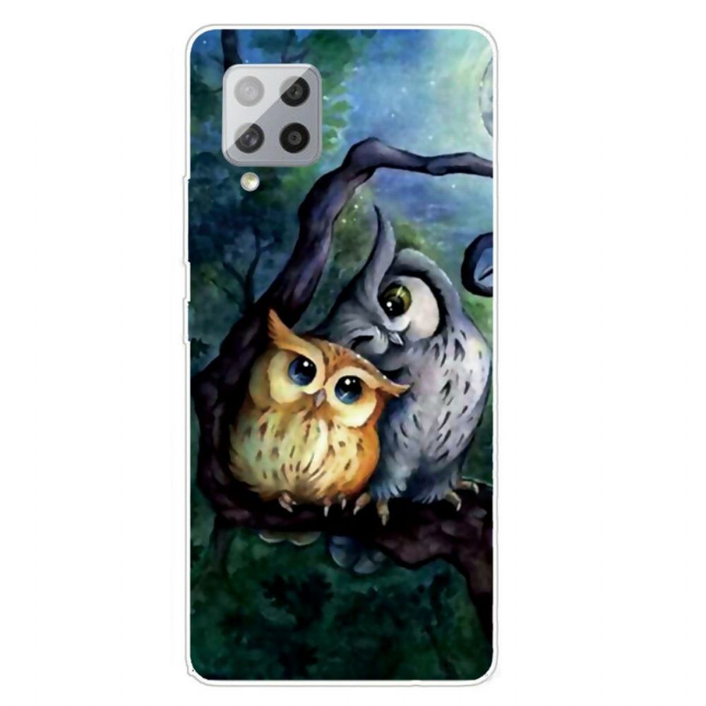 Hoesje voor Samsung Galaxy A42 5G Uil Schilderij