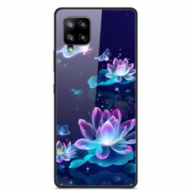 Hoesje voor Samsung Galaxy A42 5G Waterlelies Van Gehard Glas