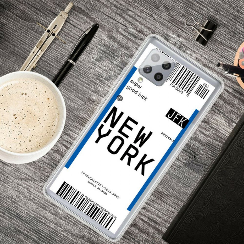 Telefoonhoesje voor Samsung Galaxy A42 5G Instapkaart Naar New York