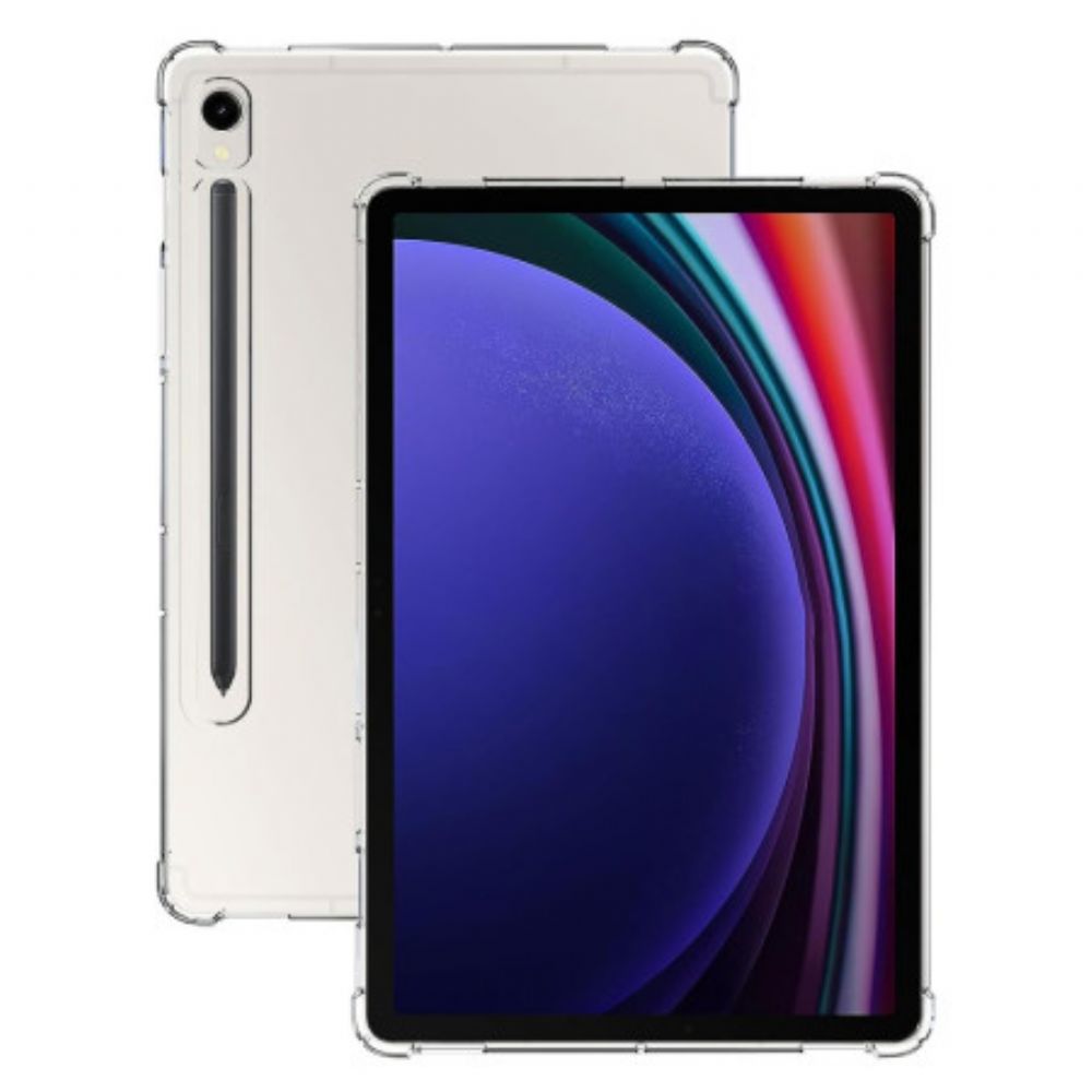 Cover Hoesje Samsung Galaxy Tab S9 Telefoonhoesje Transparante Versterkte Hoeken