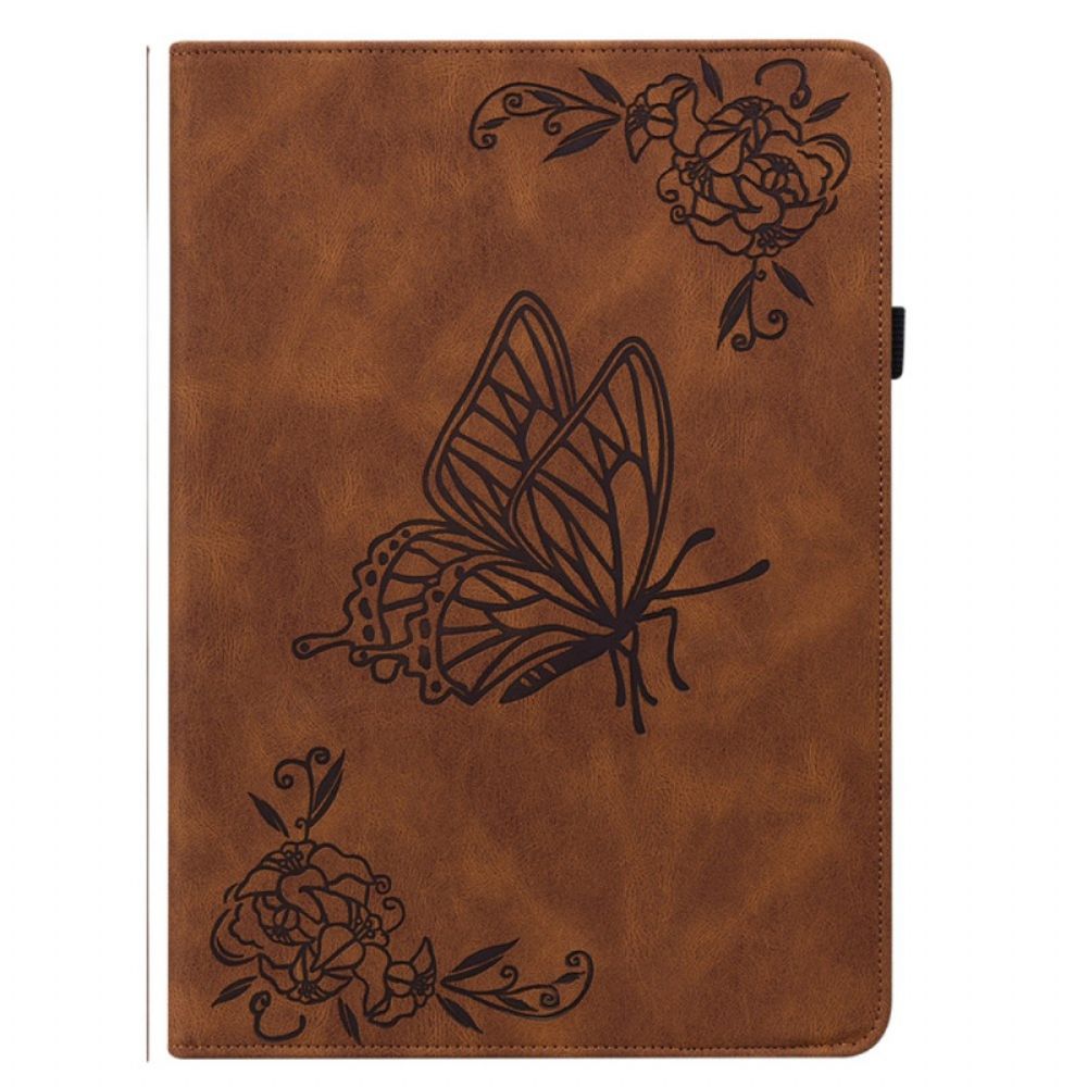 Hoesje Case Samsung Galaxy Tab S9 Telefoonhoesje Vlinders En Bloemen