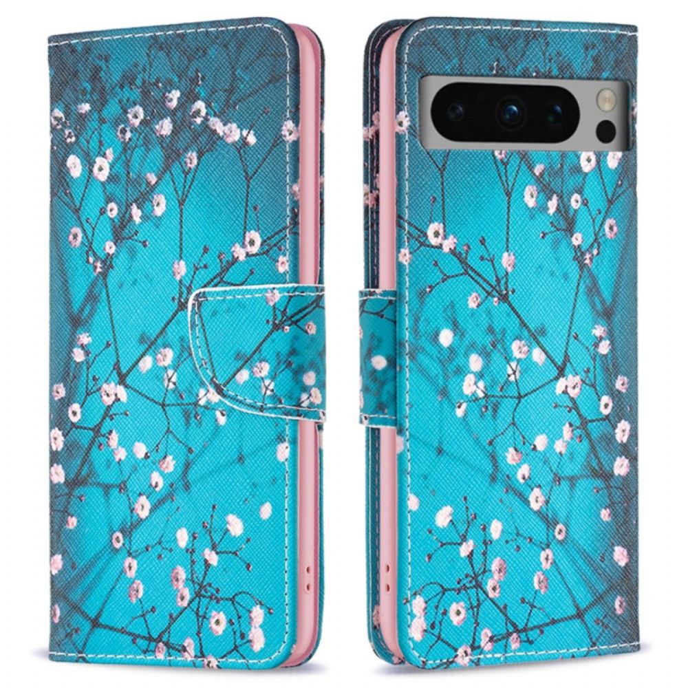 Folio-hoesje Google Pixel 8 Pro Telefoonhoesje Bloeiende Bloemen