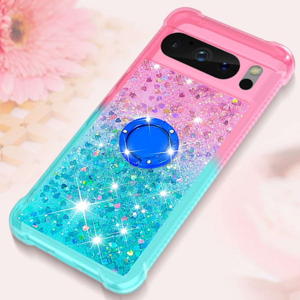 Hoesje Google Pixel 8 Pro Glitterringhouder Bescherming Hoesje