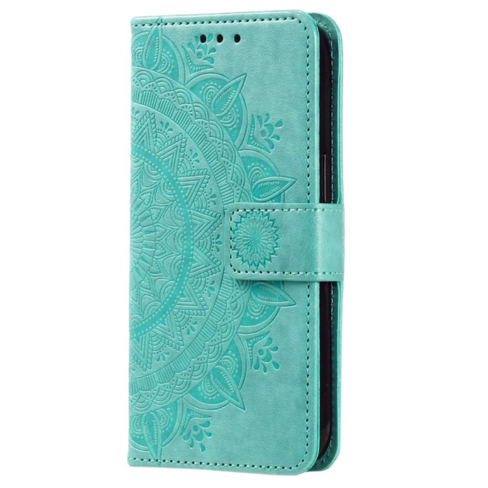 Leren Hoesje Google Pixel 8 Pro Mandala Met Bandje Bescherming Hoesje