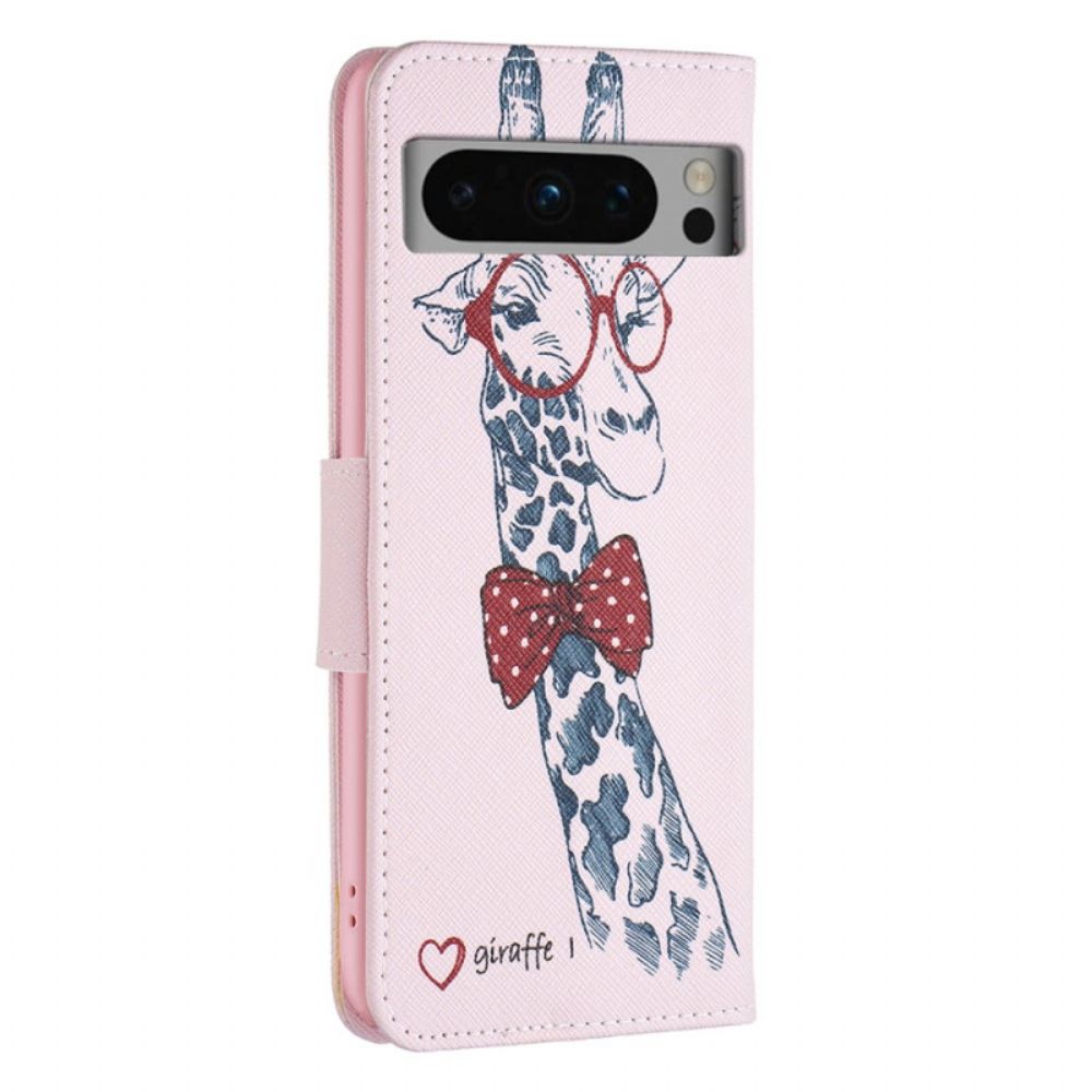 Leren Hoesje Voor Google Pixel 8 Pro Intello-giraffe