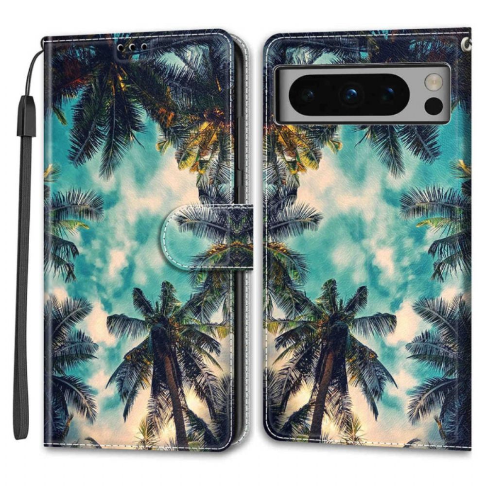 Leren Hoesje Voor Google Pixel 8 Pro Riempalmen