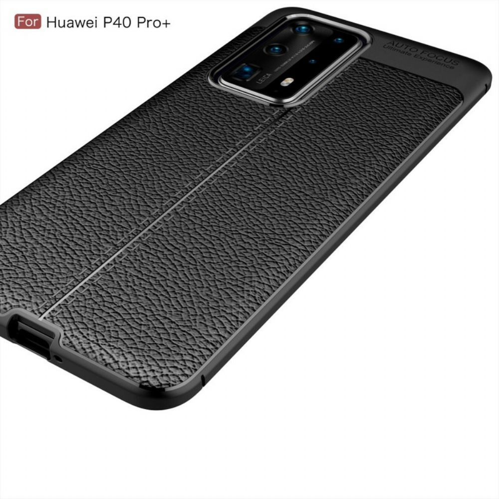 Hoesje voor Huawei P40 Pro Plus Flexibele Koolstofvezeltextuur